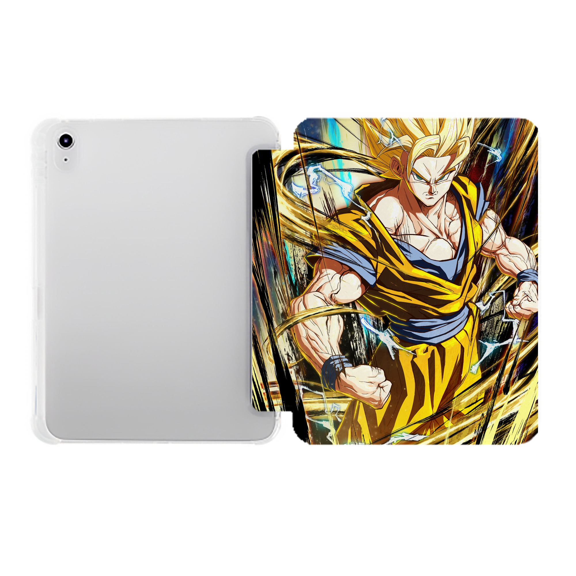 （画像用） ドラゴンボール DRAGON BALL IPad ケース ペン収納付き 三つ折りスタンド PUレザー×シリコン 対応機種9.5/10.5/10.9インチ